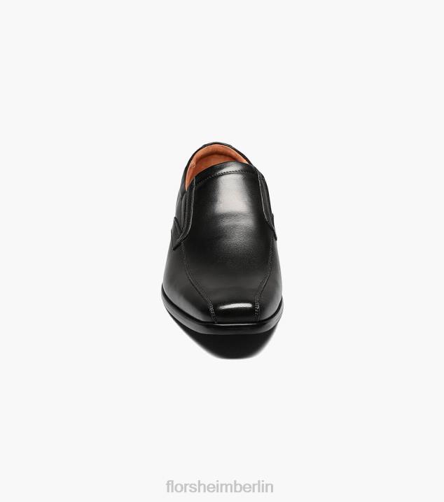 D280195 schwarz glatt Schuhwerk Männer Florsheim Postino 2 Bike Toe Slip On