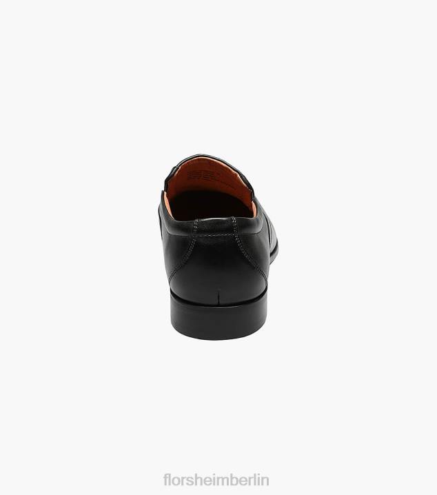 D280195 schwarz glatt Schuhwerk Männer Florsheim Postino 2 Bike Toe Slip On