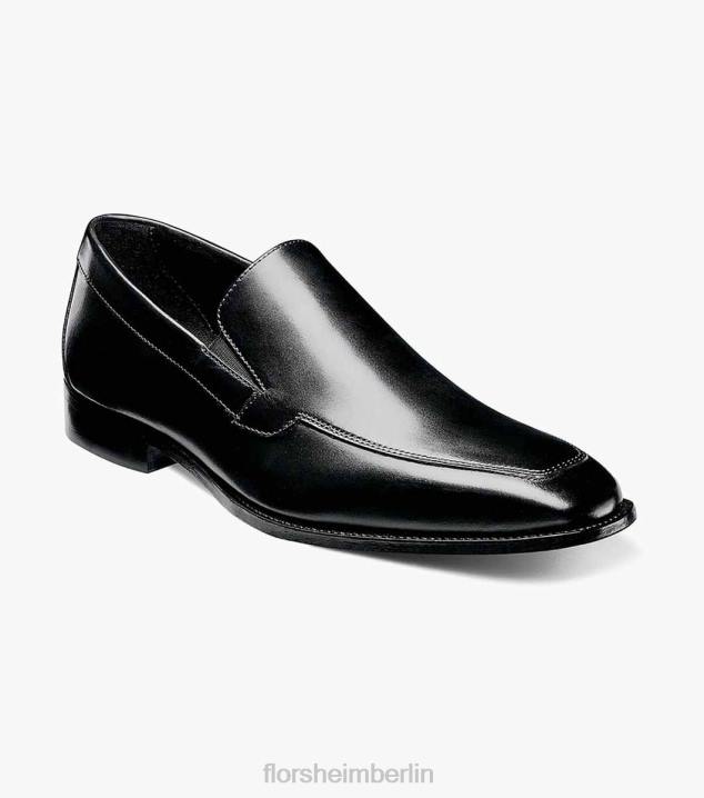 D280237 Schwarz Schuhwerk Männer Florsheim Jacobi Moc Toe Slip-on