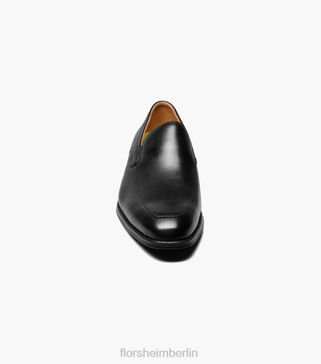 D280258 Schwarz Schuhwerk Männer Florsheim Amelio Moc-Toe-Slipper im venezianischen Stil