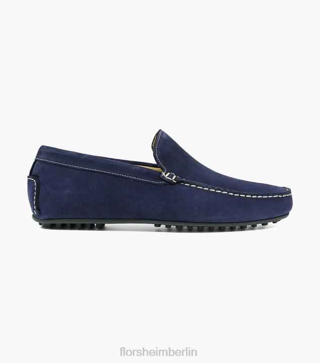 D280264 Indigo Schuhwerk Männer Florsheim Navono Moc-Toe-Slipper im venezianischen Stil