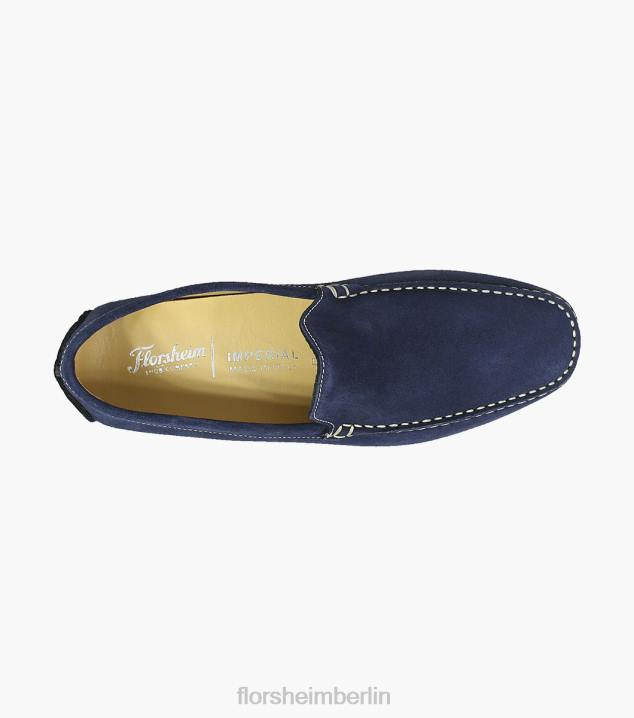 D280264 Indigo Schuhwerk Männer Florsheim Navono Moc-Toe-Slipper im venezianischen Stil