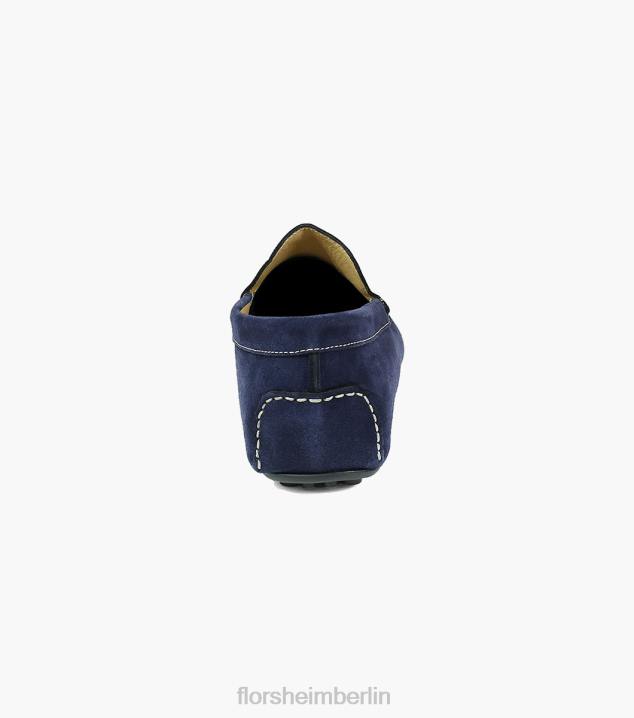 D280264 Indigo Schuhwerk Männer Florsheim Navono Moc-Toe-Slipper im venezianischen Stil