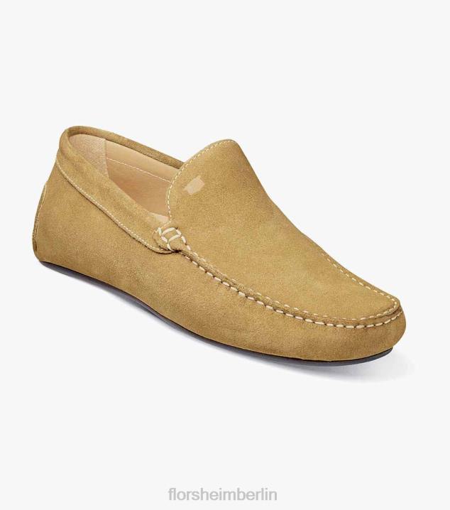 D280265 bräunen Schuhwerk Männer Florsheim Navono Moc-Toe-Slipper im venezianischen Stil