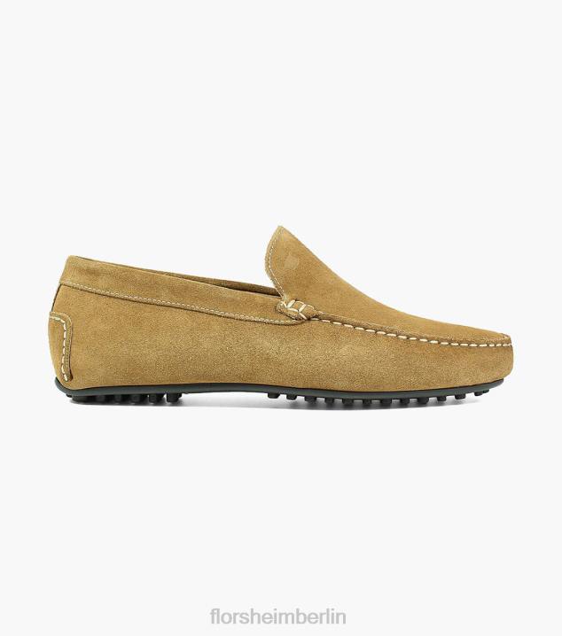D280265 bräunen Schuhwerk Männer Florsheim Navono Moc-Toe-Slipper im venezianischen Stil