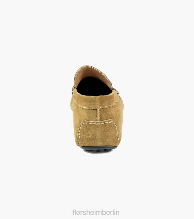 D280265 bräunen Schuhwerk Männer Florsheim Navono Moc-Toe-Slipper im venezianischen Stil