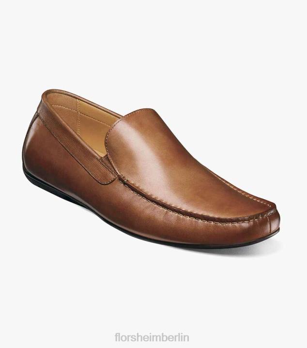 D280279 Cognac Schuhwerk Männer Florsheim Dubino Moc-Toe-Slipper im venezianischen Stil