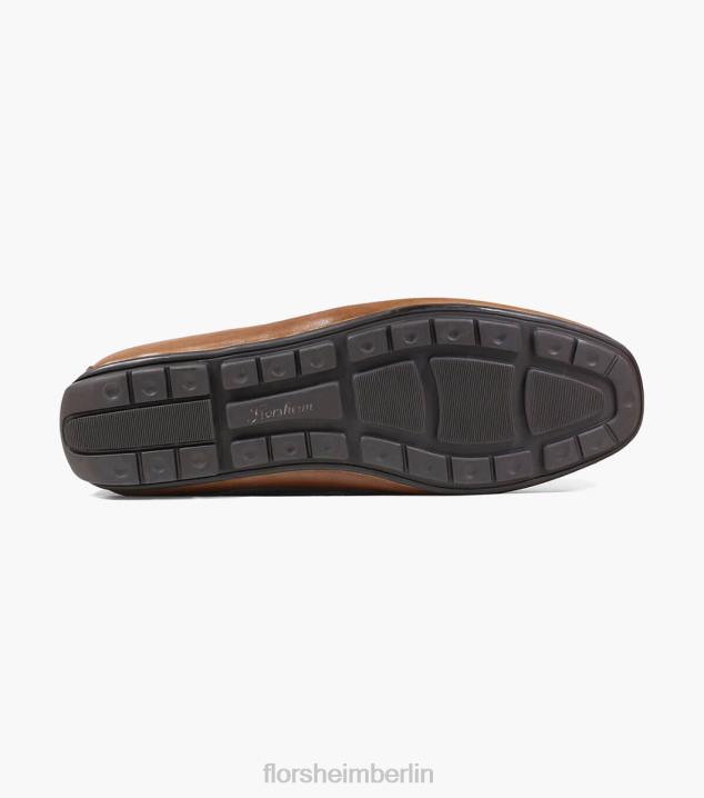 D280279 Cognac Schuhwerk Männer Florsheim Dubino Moc-Toe-Slipper im venezianischen Stil