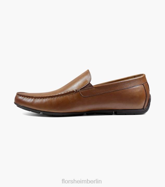 D280279 Cognac Schuhwerk Männer Florsheim Dubino Moc-Toe-Slipper im venezianischen Stil