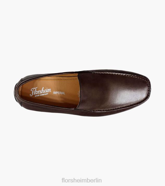 D280280 braun Schuhwerk Männer Florsheim Dubino Moc-Toe-Slipper im venezianischen Stil