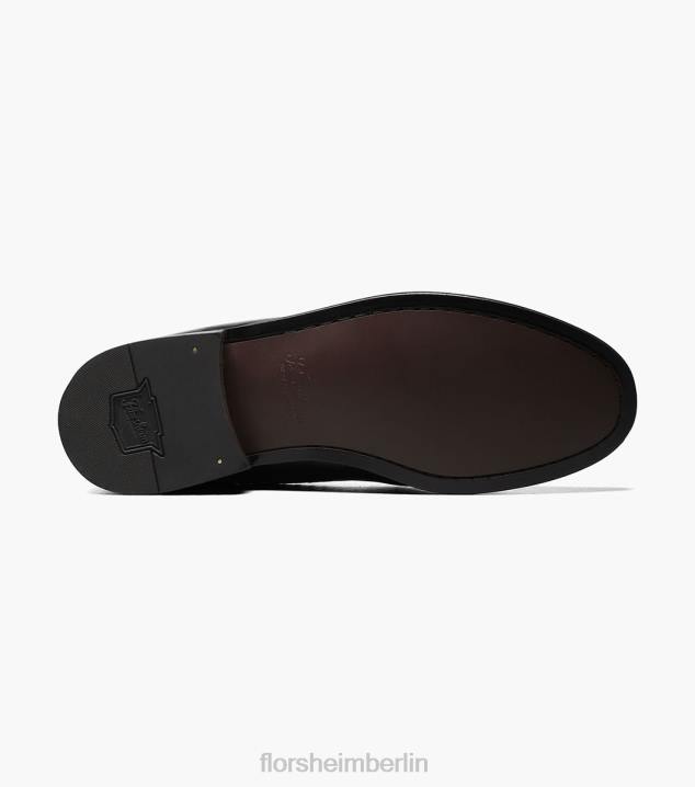 D280283 Schwarz Schuhwerk Männer Florsheim Pazzano Moc-Toe-Slipper mit Quaste