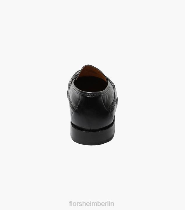 D280283 Schwarz Schuhwerk Männer Florsheim Pazzano Moc-Toe-Slipper mit Quaste