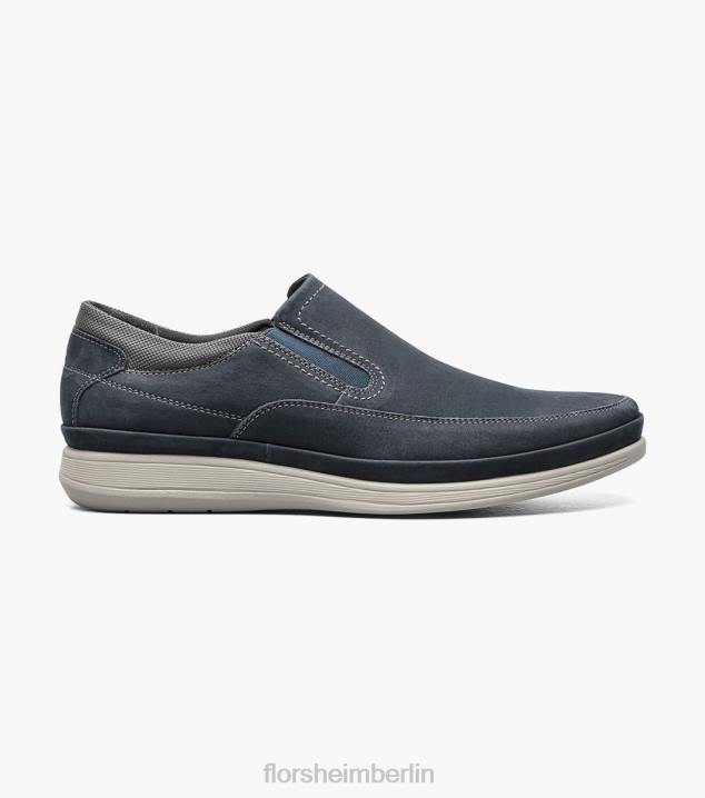 D280327 marineblaues Nubuk Schuhwerk Männer Florsheim Motion Moc-Toe zum Hineinschlüpfen