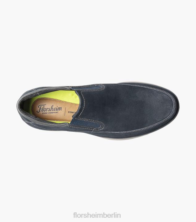 D280327 marineblaues Nubuk Schuhwerk Männer Florsheim Motion Moc-Toe zum Hineinschlüpfen