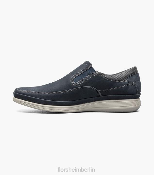 D280327 marineblaues Nubuk Schuhwerk Männer Florsheim Motion Moc-Toe zum Hineinschlüpfen