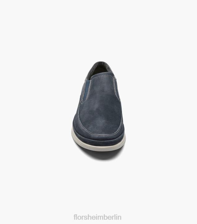 D280327 marineblaues Nubuk Schuhwerk Männer Florsheim Motion Moc-Toe zum Hineinschlüpfen