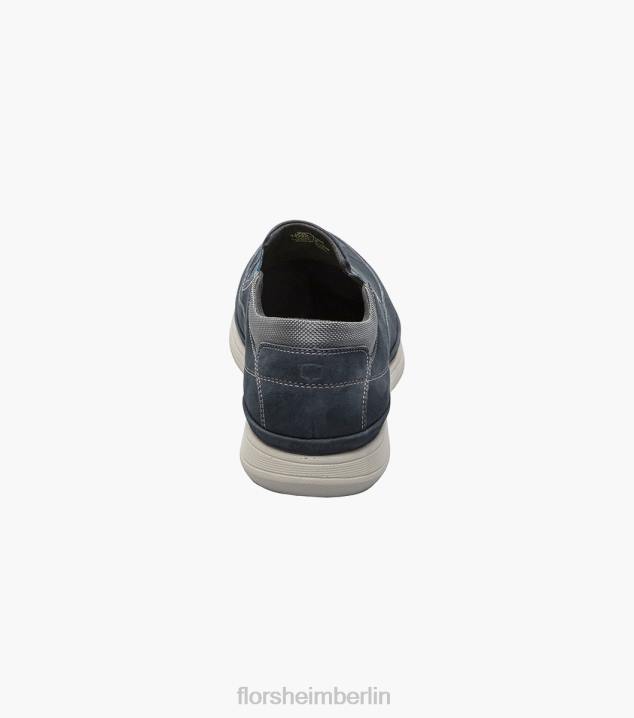 D280327 marineblaues Nubuk Schuhwerk Männer Florsheim Motion Moc-Toe zum Hineinschlüpfen