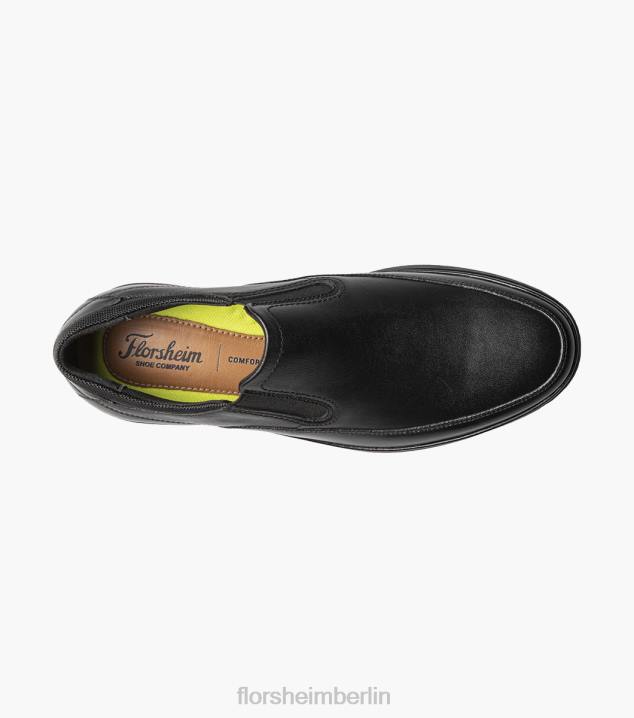 D280328 Schwarz Schuhwerk Männer Florsheim Motion Moc-Toe zum Hineinschlüpfen