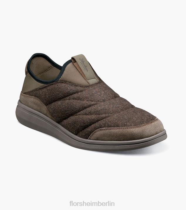 D280341 braun Schuhwerk Männer Florsheim Moc-Toe-Slipper aus Java-Wolle