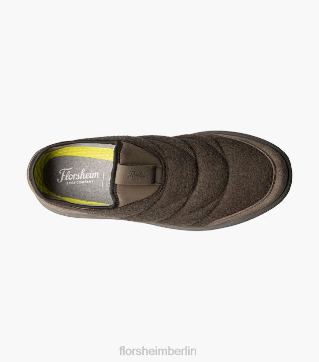 D280341 braun Schuhwerk Männer Florsheim Moc-Toe-Slipper aus Java-Wolle