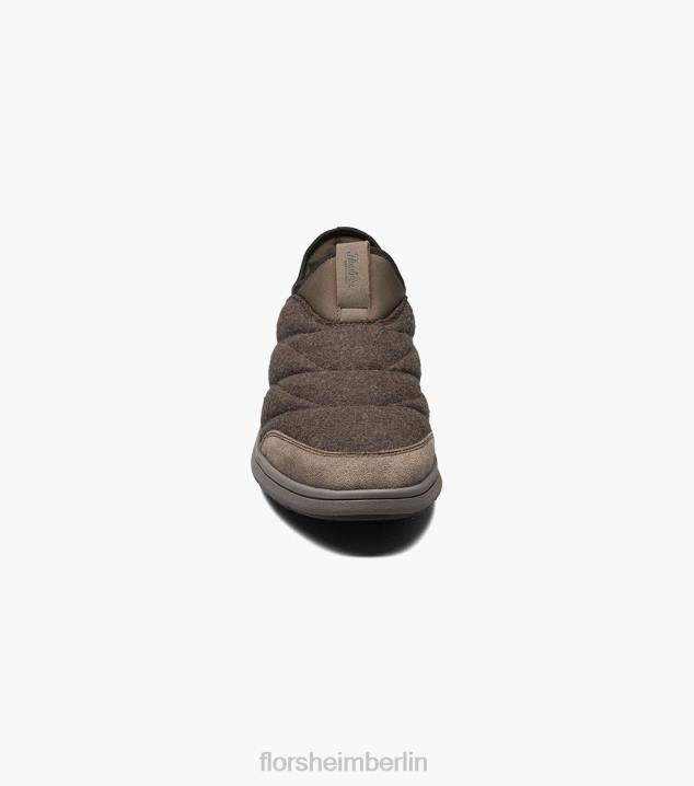 D280341 braun Schuhwerk Männer Florsheim Moc-Toe-Slipper aus Java-Wolle