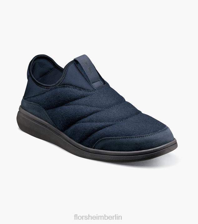 D280342 Marine Schuhwerk Männer Florsheim Moc-Toe-Slipper aus Java-Wolle