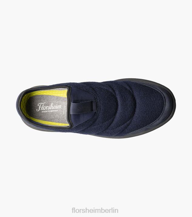 D280342 Marine Schuhwerk Männer Florsheim Moc-Toe-Slipper aus Java-Wolle