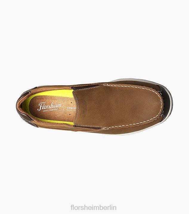 D280359 Stein Schuhwerk Männer Florsheim Great Lakes Moc-Toe zum Hineinschlüpfen