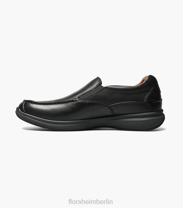 D280360 Schwarz Schuhwerk Männer Florsheim Great Lakes Moc-Toe zum Hineinschlüpfen