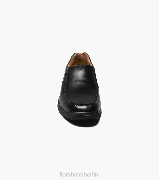 D280360 Schwarz Schuhwerk Männer Florsheim Great Lakes Moc-Toe zum Hineinschlüpfen