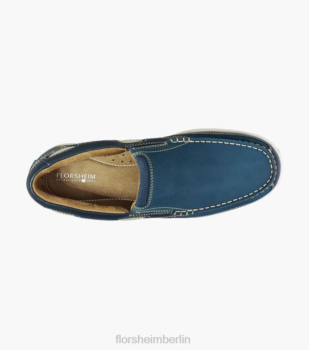 D280361 Marine Schuhwerk Männer Florsheim Moc-Toe-Slipper am Seeufer