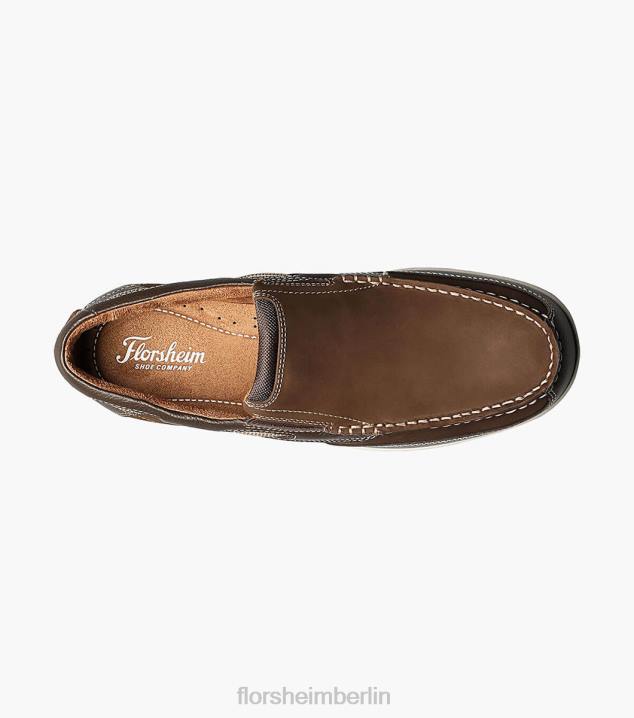 D280362 braun Schuhwerk Männer Florsheim Moc-Toe-Slipper am Seeufer
