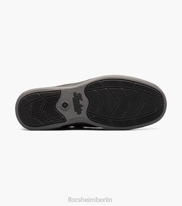 D280364 Schwarz Schuhwerk Männer Florsheim Moc-Toe-Slipper am Seeufer