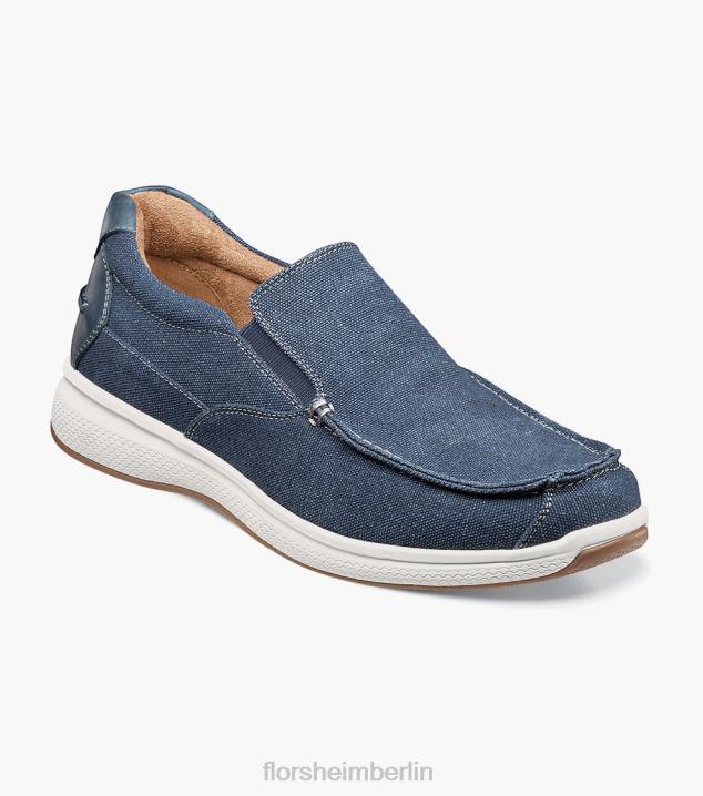 D280382 Marine Schuhwerk Männer Florsheim Great Lakes Canvas-Moc-Toe zum Hineinschlüpfen