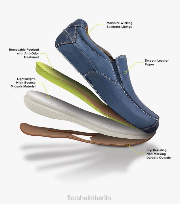 D280382 Marine Schuhwerk Männer Florsheim Great Lakes Canvas-Moc-Toe zum Hineinschlüpfen