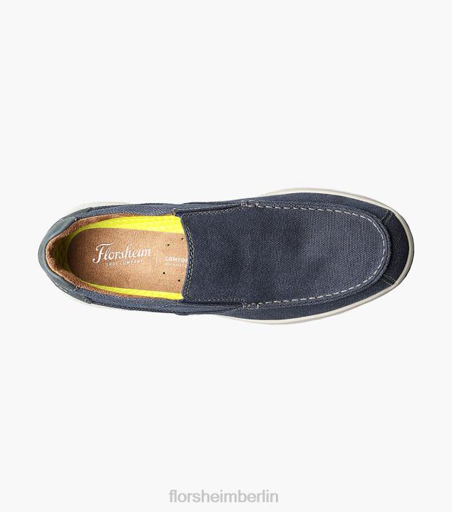 D280382 Marine Schuhwerk Männer Florsheim Great Lakes Canvas-Moc-Toe zum Hineinschlüpfen