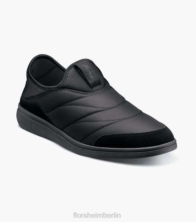 D280400 Schwarz Schuhwerk Männer Florsheim Sportlicher Moc-Toe-Slipper aus Nylon