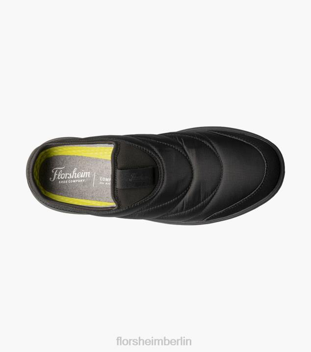 D280400 Schwarz Schuhwerk Männer Florsheim Sportlicher Moc-Toe-Slipper aus Nylon