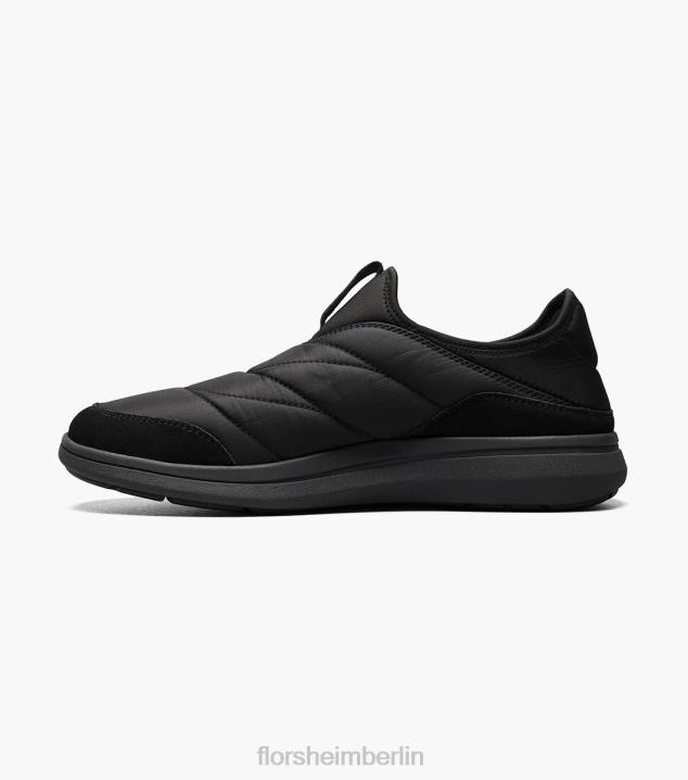 D280400 Schwarz Schuhwerk Männer Florsheim Sportlicher Moc-Toe-Slipper aus Nylon