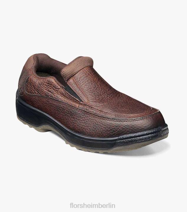 D280421 braun Schuhwerk Männer Florsheim Lucky Work Composite Toe Moc Toe Slip-on