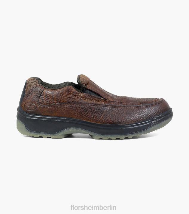 D280421 braun Schuhwerk Männer Florsheim Lucky Work Composite Toe Moc Toe Slip-on