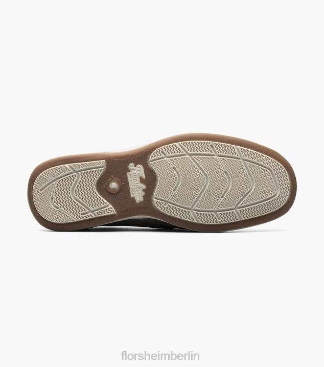 D2808 grau Schuhwerk Männer Florsheim Moc-Toe-Slipper aus Canvas am Seeufer