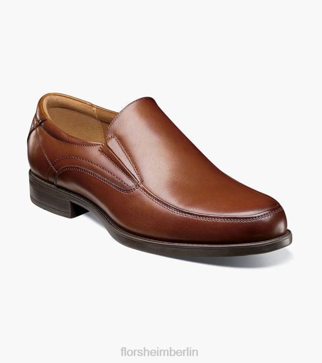 D28090 Cognac Schuhwerk Männer Florsheim Midtown Moc-Toe-Slipper