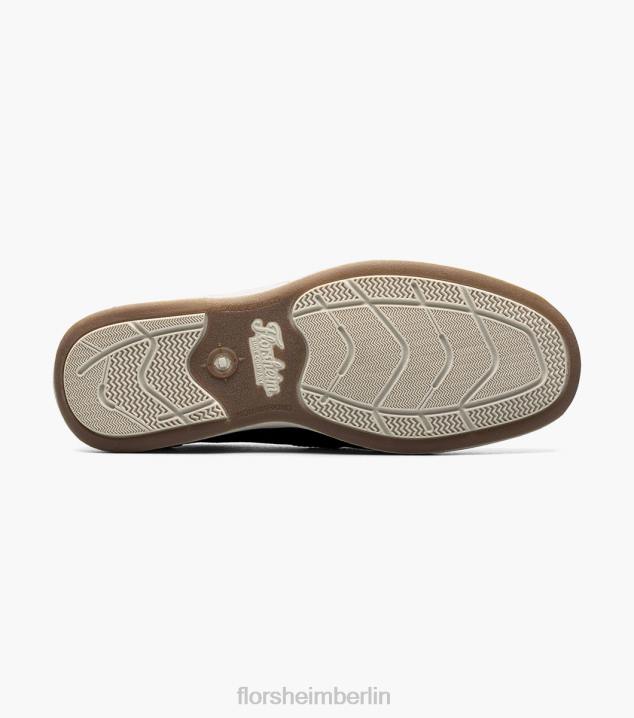 D2809 Schwarz Schuhwerk Männer Florsheim Moc-Toe-Slipper aus Canvas am Seeufer
