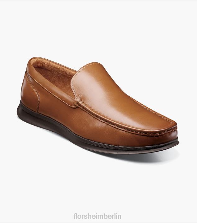 D280104 Cognac Schuhwerk Männer Florsheim Montigo Moc Toe venezianische Loafer