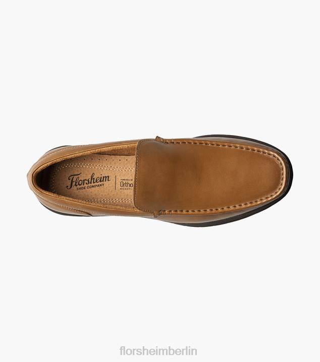 D280104 Cognac Schuhwerk Männer Florsheim Montigo Moc Toe venezianische Loafer
