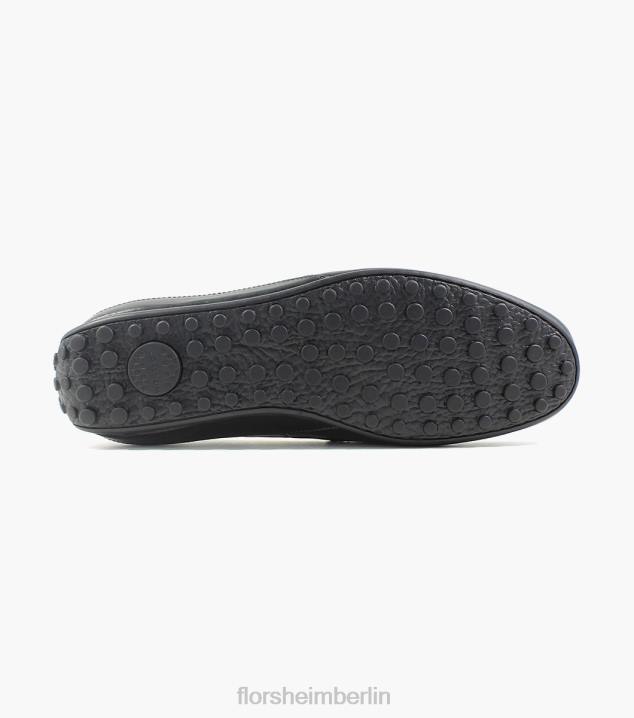 D280105 Schwarz Schuhwerk Männer Florsheim Throttle Moc-Toe-Loafer im venezianischen Stil