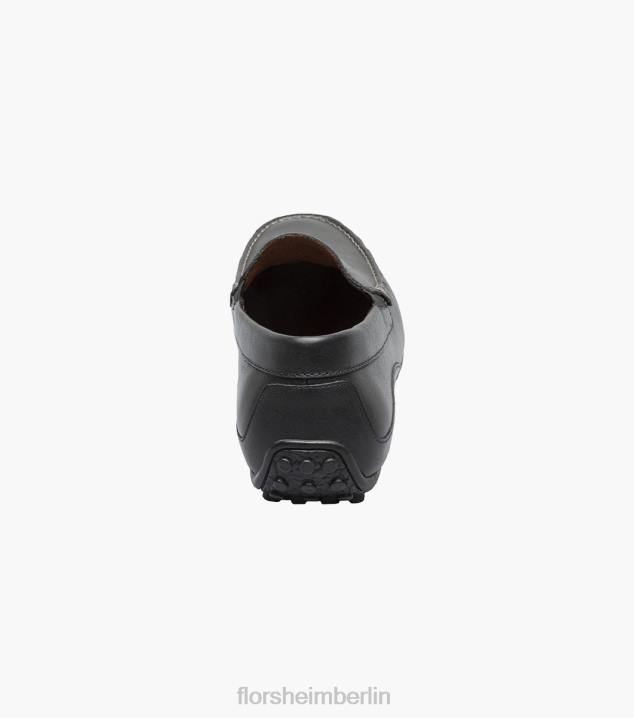 D280105 Schwarz Schuhwerk Männer Florsheim Throttle Moc-Toe-Loafer im venezianischen Stil
