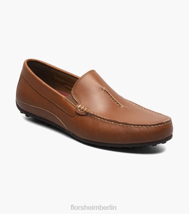 D280106 Sattelbräune Schuhwerk Männer Florsheim Throttle Moc-Toe-Loafer im venezianischen Stil