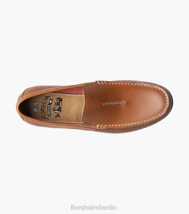 D280106 Sattelbräune Schuhwerk Männer Florsheim Throttle Moc-Toe-Loafer im venezianischen Stil